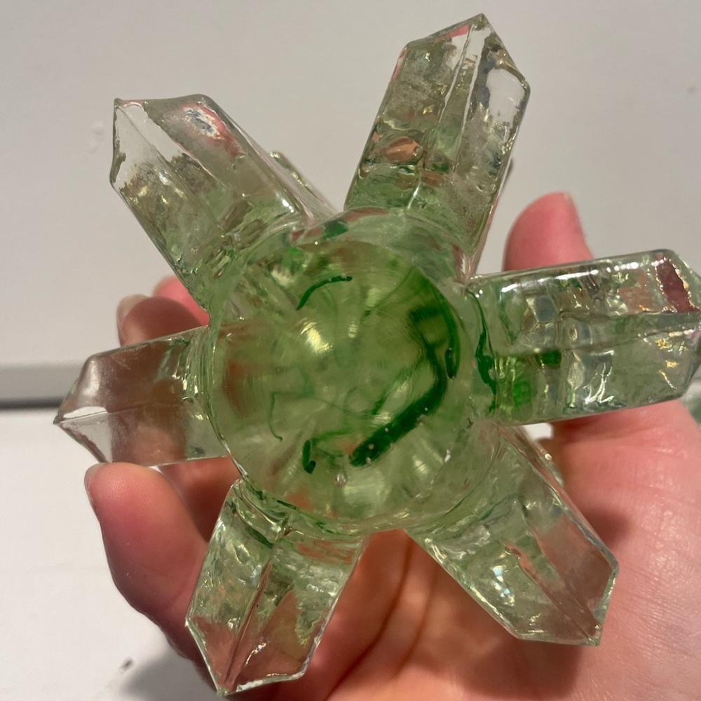 Vintage Set Of Two Studio Art Glass Swirl Christmas Trees 🌲 - Picture 5 of 12